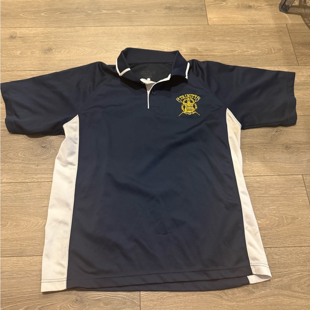 Charles River Apparel Navy and White Polo Shirt
